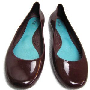 OKAb Maroon Ballet Flat Shoes Size 6 Made in USA